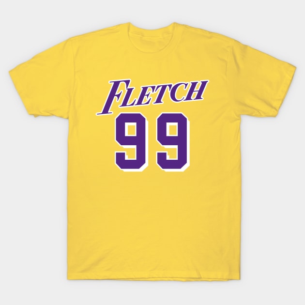 FLETCH 99 LA Lakers Style - Purple/White T-Shirt by Simontology